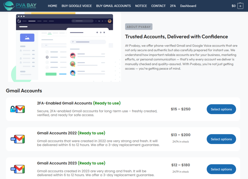 5 Best Websites to Buy Bulk Gmail Accounts for Business & SEO